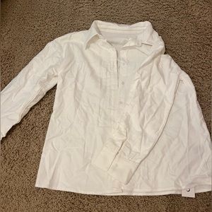 CIDER White Oversized Button Down